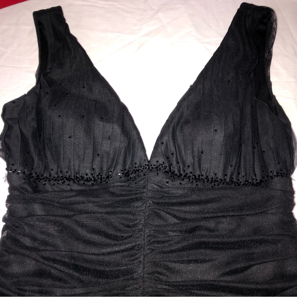 DAVID’S BRIDAL Size 14 Women Maxi ,Black Evening Fancy Elegant Dress. 14” X 46” - Picture 7 of 11